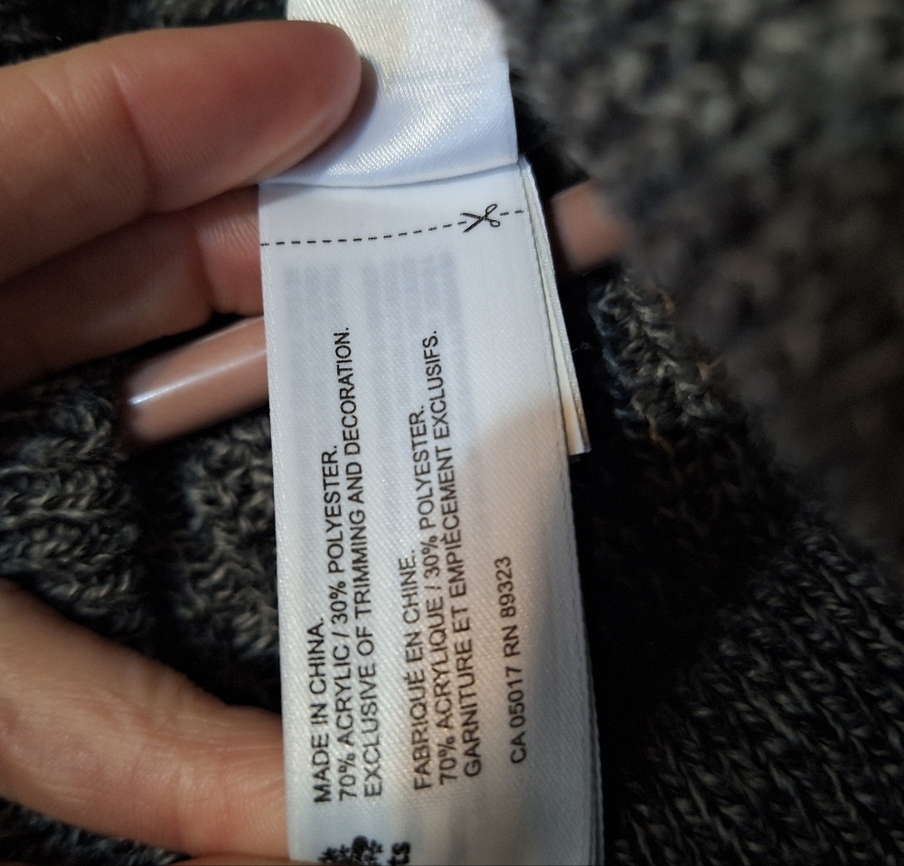 Roots Cabin Salt Pepper Knit Turtleneck Poncho Vintage Y2K Kids L/XL Adult S/M - Picture 6 of 11